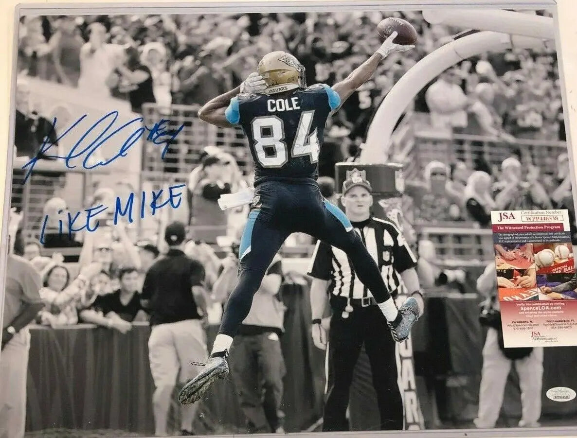 MVP Authentics Keelan Cole Autographed Signed Inscribe Jacksonville Jaguars 16X20 Photo Jsa Coa 90 sports jersey framing , jersey framing