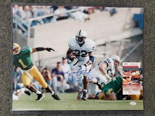 MVP Authentics Ki-Jana Carter Autographed Signed Inscribed Penn State 16X20 Photo Jsa Coa 117 sports jersey framing , jersey framing