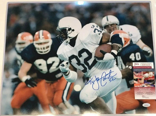 MVP Authentics Ki-Jana Carter Autographed Signed Penn State 16X20 Photo Jsa Coa 99 sports jersey framing , jersey framing