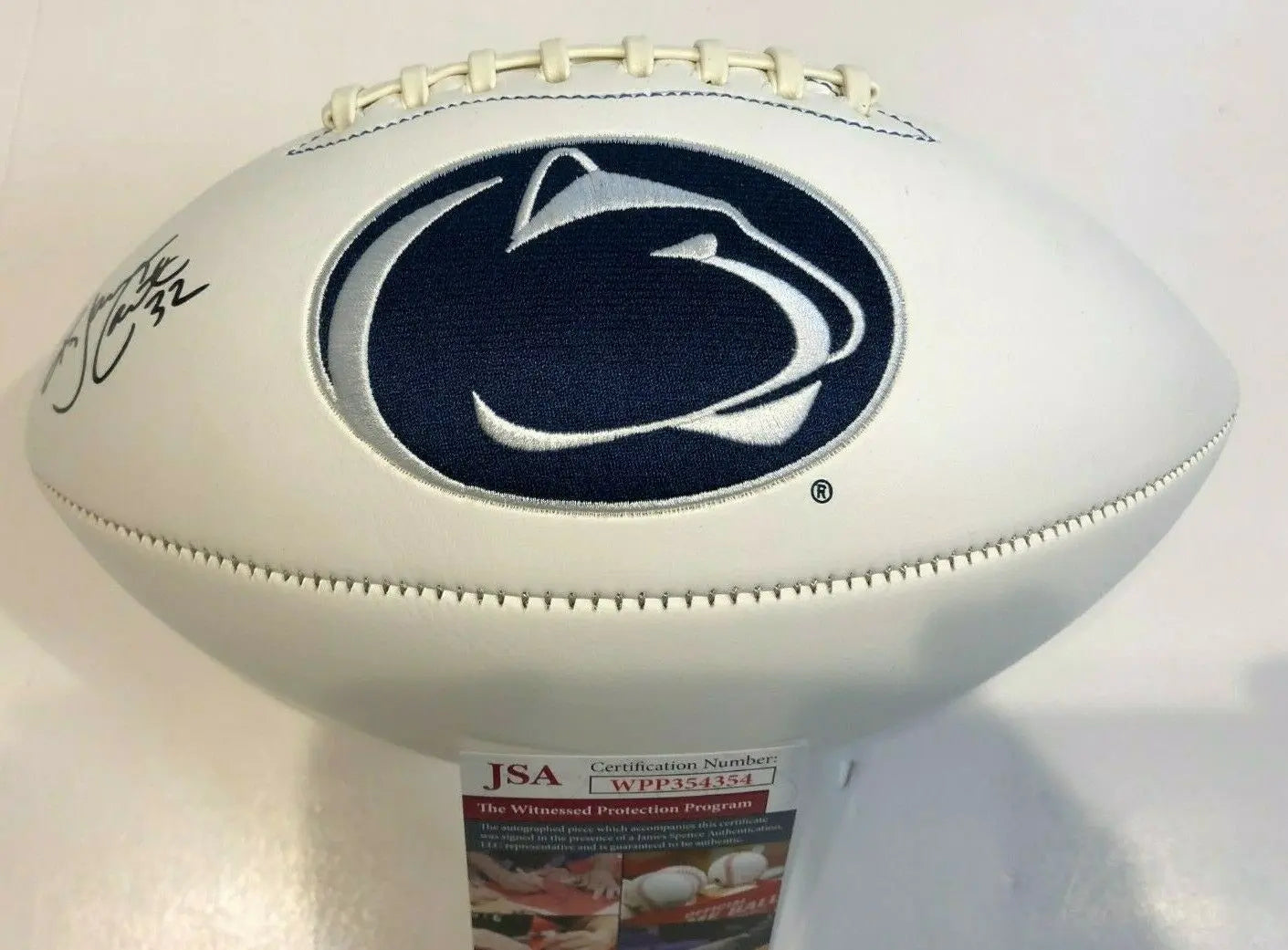 MVP Authentics Ki-Jana Carter Autographed Signed Penn State Logo Football Jsa  Coa 117 sports jersey framing , jersey framing