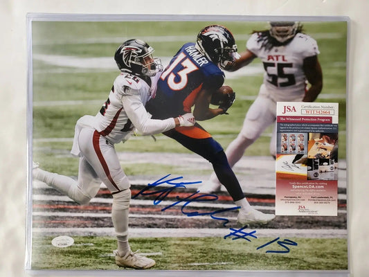 MVP Authentics Kj Hamler Autographed Signed Denver Broncos 11X14 Photo Jsa Coa 71.10 sports jersey framing , jersey framing