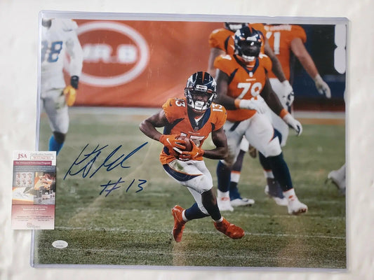 MVP Authentics Kj Hamler Autographed Signed Denver Broncos 16X20 Photo Jsa Coa 89.10 sports jersey framing , jersey framing
