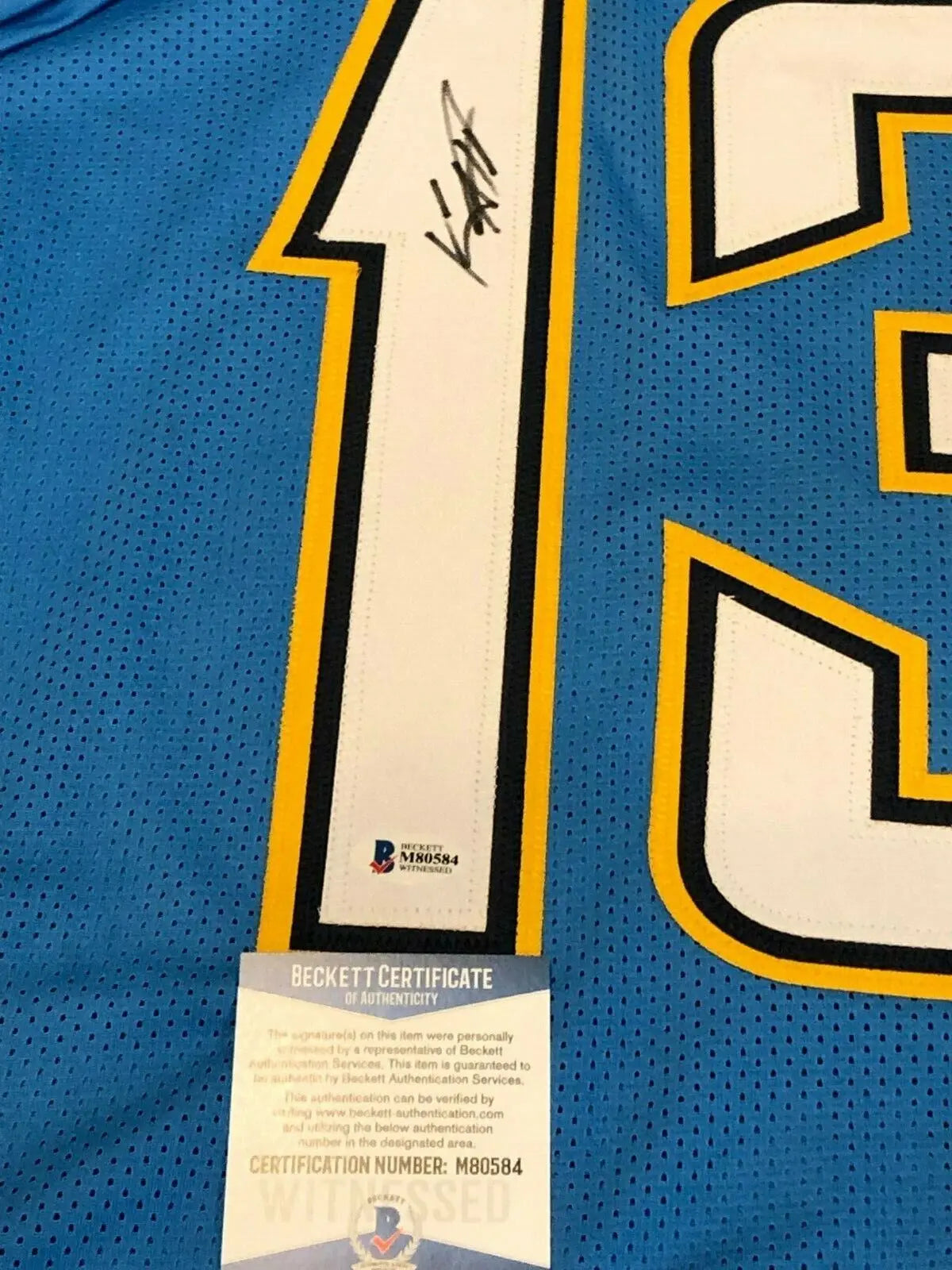 MVP Authentics L.A. Chargers Keenan Allen Autographed Signed Jersey Beckett Coa 107.10 sports jersey framing , jersey framing
