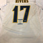 MVP Authentics L.A. Chargers Philip Rivers Autographed Signed Jersey Beckett Coa 270 sports jersey framing , jersey framing