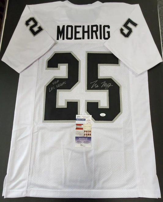 MVP Authentics Las Vegas Raiders Tre'von Moehrig Autographed Inscribed Jersey Jsa Coa 166.50 sports jersey framing , jersey framing