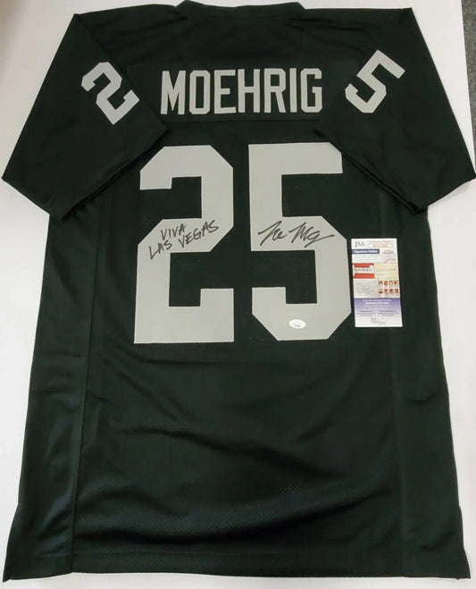 MVP Authentics Las Vegas Raiders Tre'von Moehrig Autographed Inscribed Jersey Jsa Coa 166.50 sports jersey framing , jersey framing