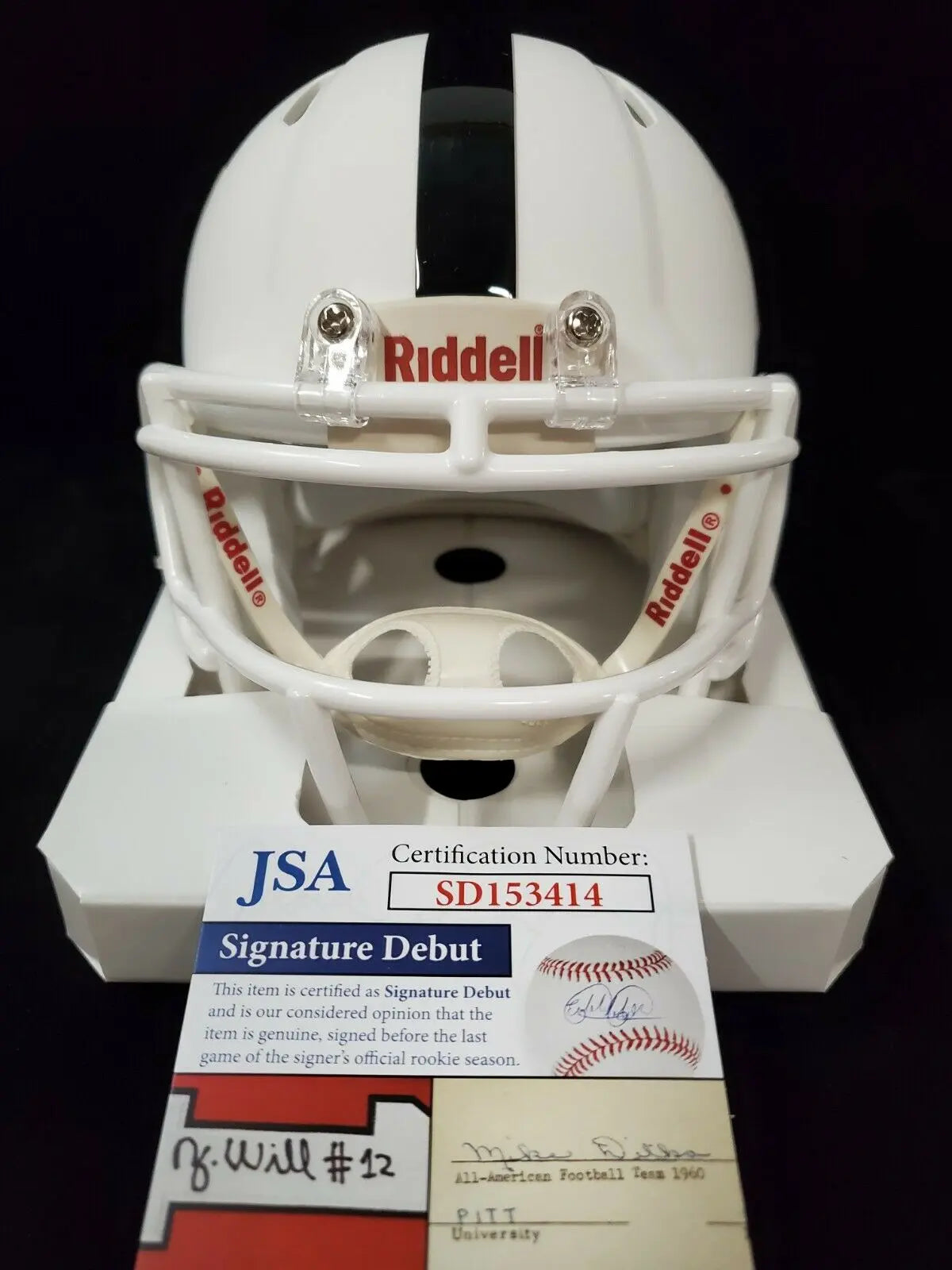 MVP Authentics Las Vegas Raiders Tre'von Moehrig Autographed Signed Lunar Mini Helmet Jsa Coa 130.50 sports jersey framing , jersey framing