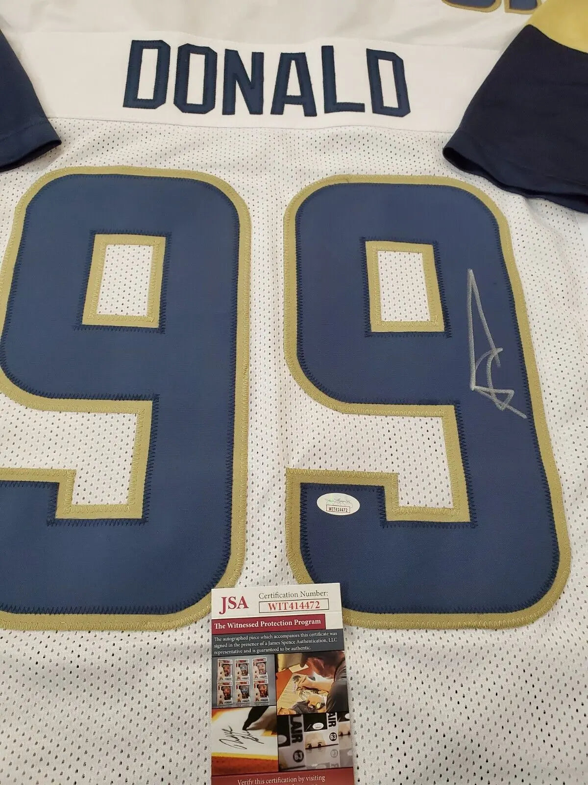 Framed St. Louis Rams Aaron Donald Autographed Signed Jersey Jsa Coa – MVP  Authentics