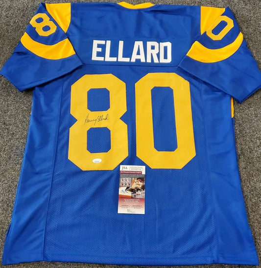 MVP Authentics Los Angeles Rams Henry Ellard Autographed Signed Jersey Jsa Coa 116.10 sports jersey framing , jersey framing