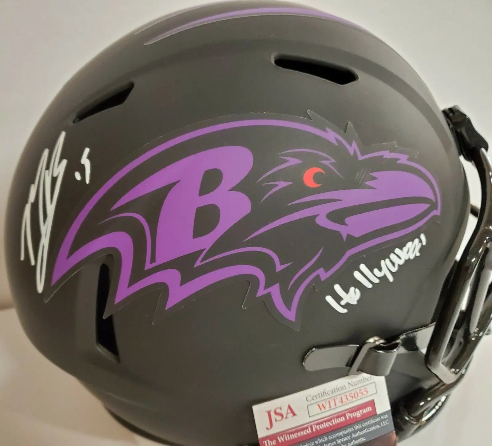 MVP Authentics MARQUISE BROWN SIGNED BALTIMORE RAVENS FULL SIZE ECLIPSE REPLICA HELMET JSA COA 359.10 sports jersey framing , jersey framing