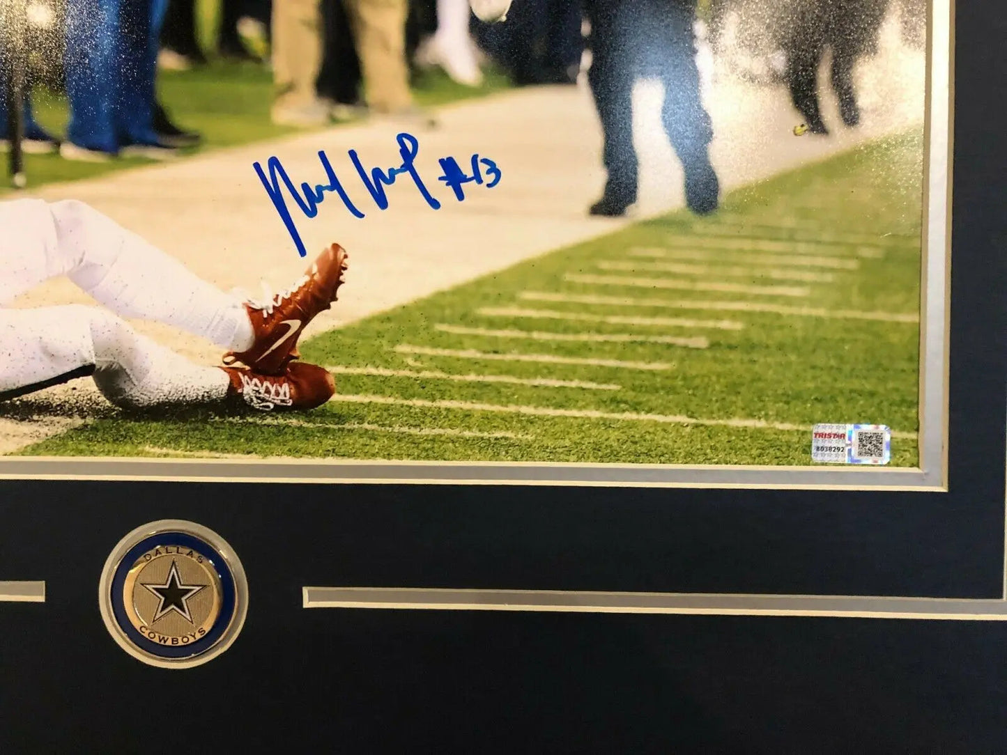 MVP Authentics MICHAEL GALLUP FRAMED SIGNED DALLAS COWBOYS 16x20 PHOTO TRISTAR HOLO 179.10 sports jersey framing , jersey framing