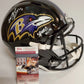 MVP Authentics Marquise Brown Signed Baltimore Ravens Full Size Speed Replica Helmet Jsa Coa 314.10 sports jersey framing , jersey framing