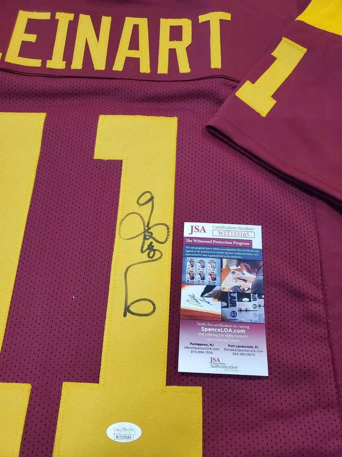 MVP Authentics Matt Leinart Autographed Signed Usc Trojans Jersey Jsa  Coa 99 sports jersey framing , jersey framing