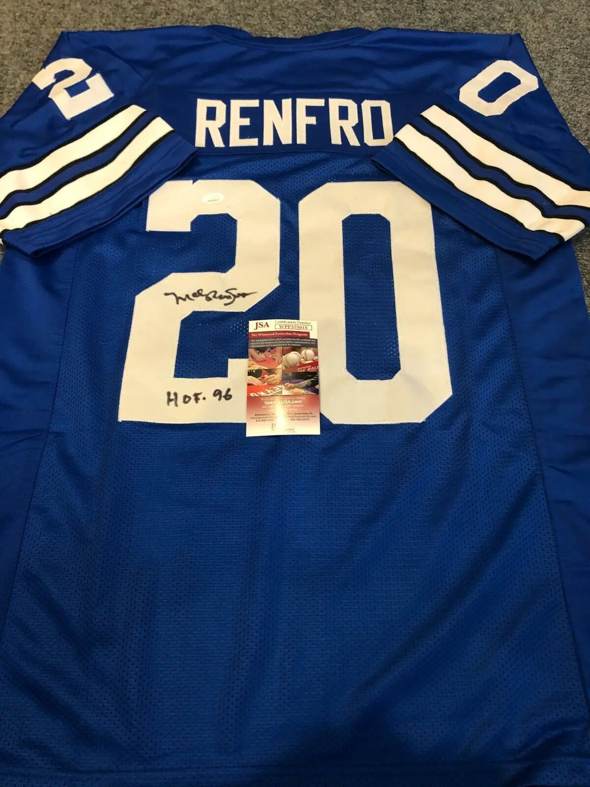 MVP Authentics Mel Renfro Autographed Signed Inscribed Dallas Cowboys Jersey Jsa  Coa 107.10 sports jersey framing , jersey framing
