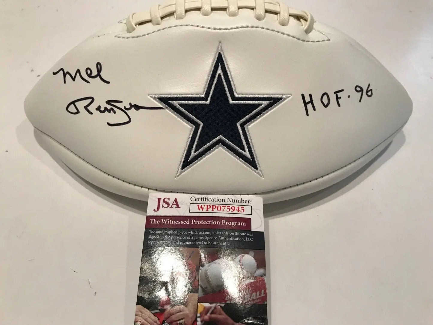 MVP Authentics Mel Renfro Autographed Signed Inscribed Dallas Cowboys Logo Football Jsa Coa 81 sports jersey framing , jersey framing