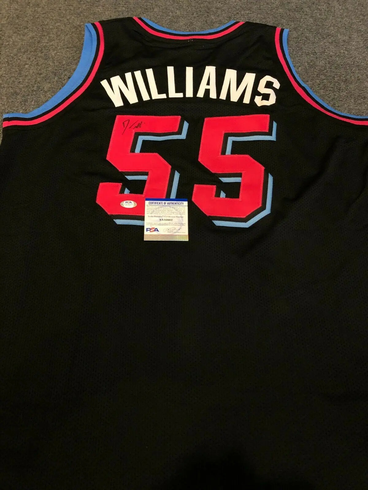 MVP Authentics Miami Heat Jason Williams Autographed Signed Miami Vice Jersey Psa Coa 125.10 sports jersey framing , jersey framing