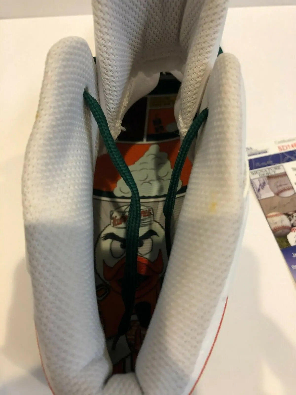 MVP Authentics Miami Hurricanes Greg Rousseau Autographed Signed Adidas Cleat Jsa Coa 134.10 sports jersey framing , jersey framing