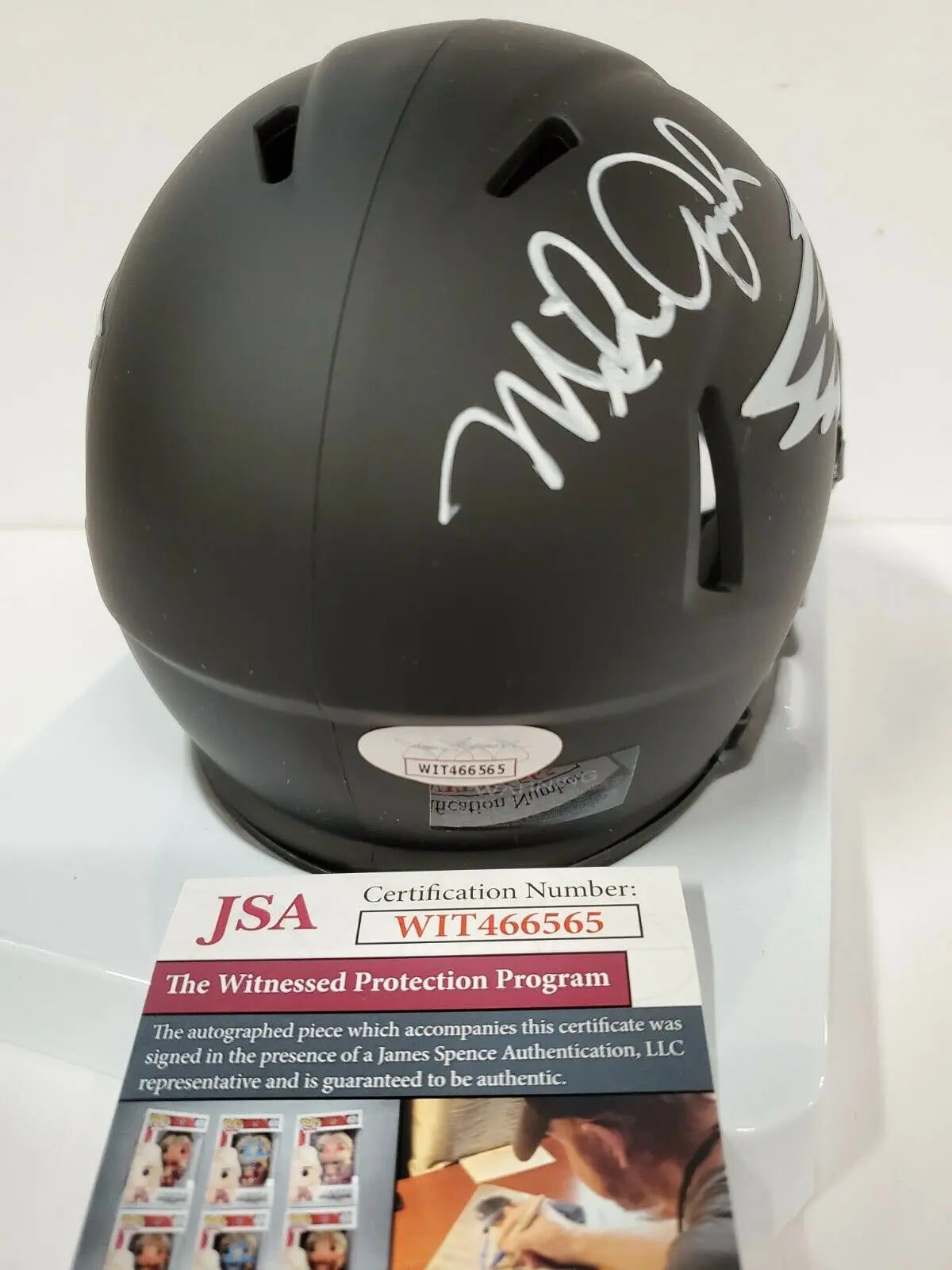 MVP Authentics Mike Quick Autographed Signed Philadelphia Eagles Eclipse Mini Helmet Jsa Coa 107.10 sports jersey framing , jersey framing