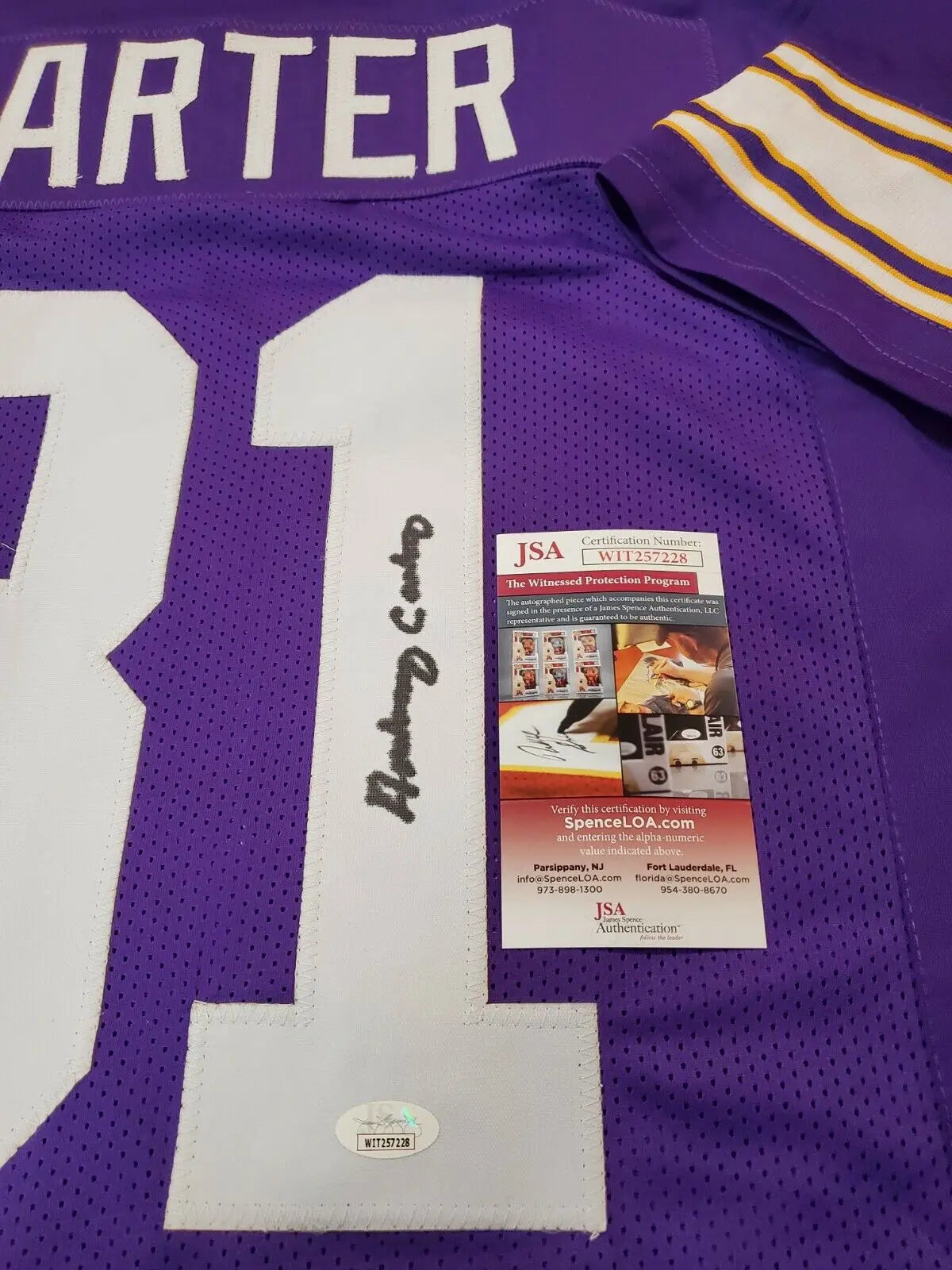 Vikings Adrian Peterson Signed Purple Jersey - Schwartz Authentic
