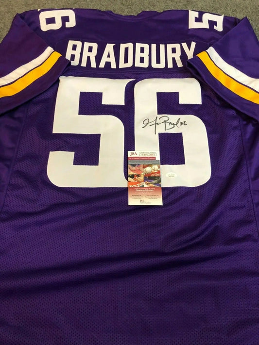MVP Authentics Minnesota Vikings Garrett Bradbury Autographed Signed Jersey Jsa Coa 98.10 sports jersey framing , jersey framing