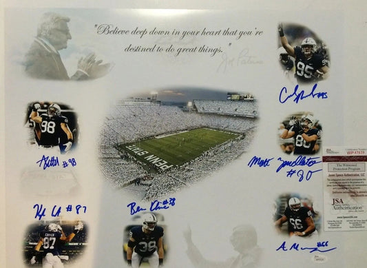 MVP Authentics Mulit Signed Joe Paternos Last Recruits Penn State 16X20 Photo Jsa Coa 180 sports jersey framing , jersey framing