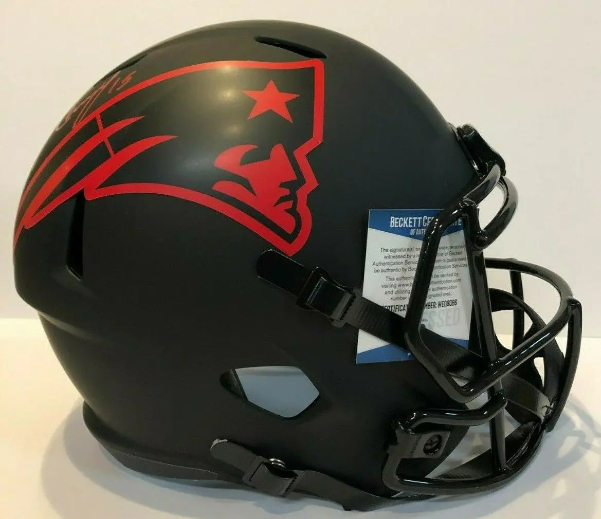 MVP Authentics N'keal Harry New England Patriots Full Size Eclipse Replica Helmet Beckett Coa 269.10 sports jersey framing , jersey framing