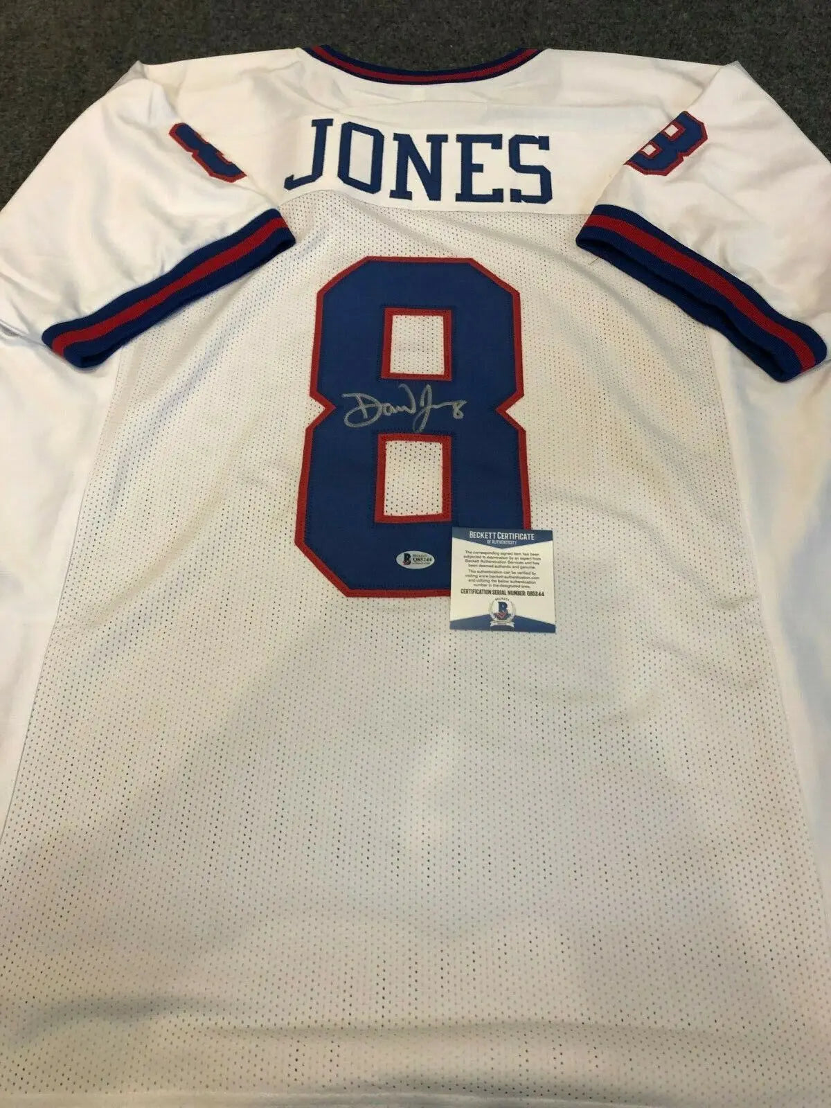 MVP Authentics N.Y. Giants Daniel Jones Autographed Signed Jersey Beckett Coa 215.10 sports jersey framing , jersey framing