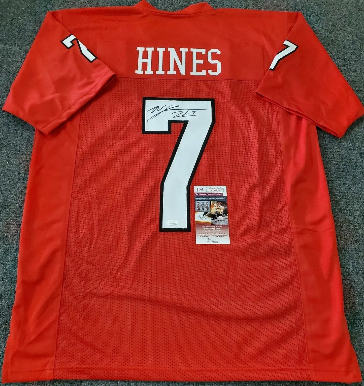 MVP Authentics Nc State Nyheim Hines Autographed Signed Jersey Jsa Coa 135 sports jersey framing , jersey framing
