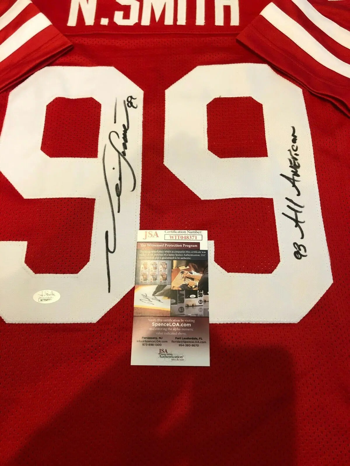 MVP Authentics Nebraska Cornhuskers Neil Smith Autographed Signed Inscribed Jersey Jsa  Coa 125.10 sports jersey framing , jersey framing