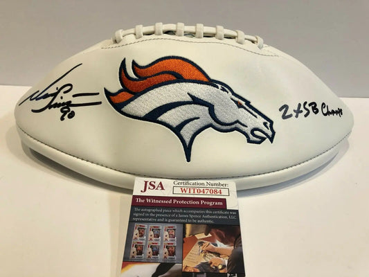 MVP Authentics Neil Smith Autographed Signed Inscribed Denver Broncos Logo Football Jsa Coa 98.10 sports jersey framing , jersey framing