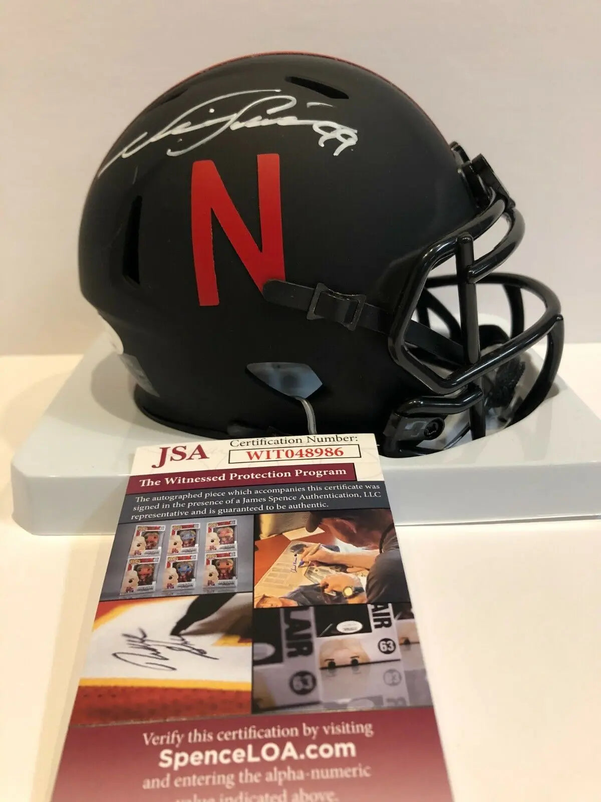 MVP Authentics Neil Smith Autographed Signed Nebraska Cornhuskers Eclipse Mini Helmet Jsa Coa 116.10 sports jersey framing , jersey framing