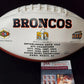 MVP Authentics Neil Smith & Rod Smith Signed Inscribed Denver Broncos Logo Football Jsa Coa 134.10 sports jersey framing , jersey framing