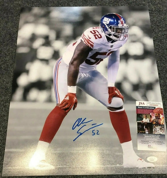 MVP Authentics New York Giants Alec Ogletree Autographed Signed 16X20 Photo Jsa  Coa 35.10 sports jersey framing , jersey framing