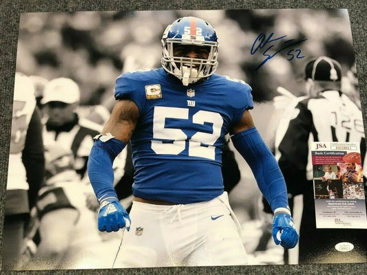 MVP Authentics New York Giants Alec Ogletree Autographed Signed 16X20 Photo Jsa  Coa 35.10 sports jersey framing , jersey framing
