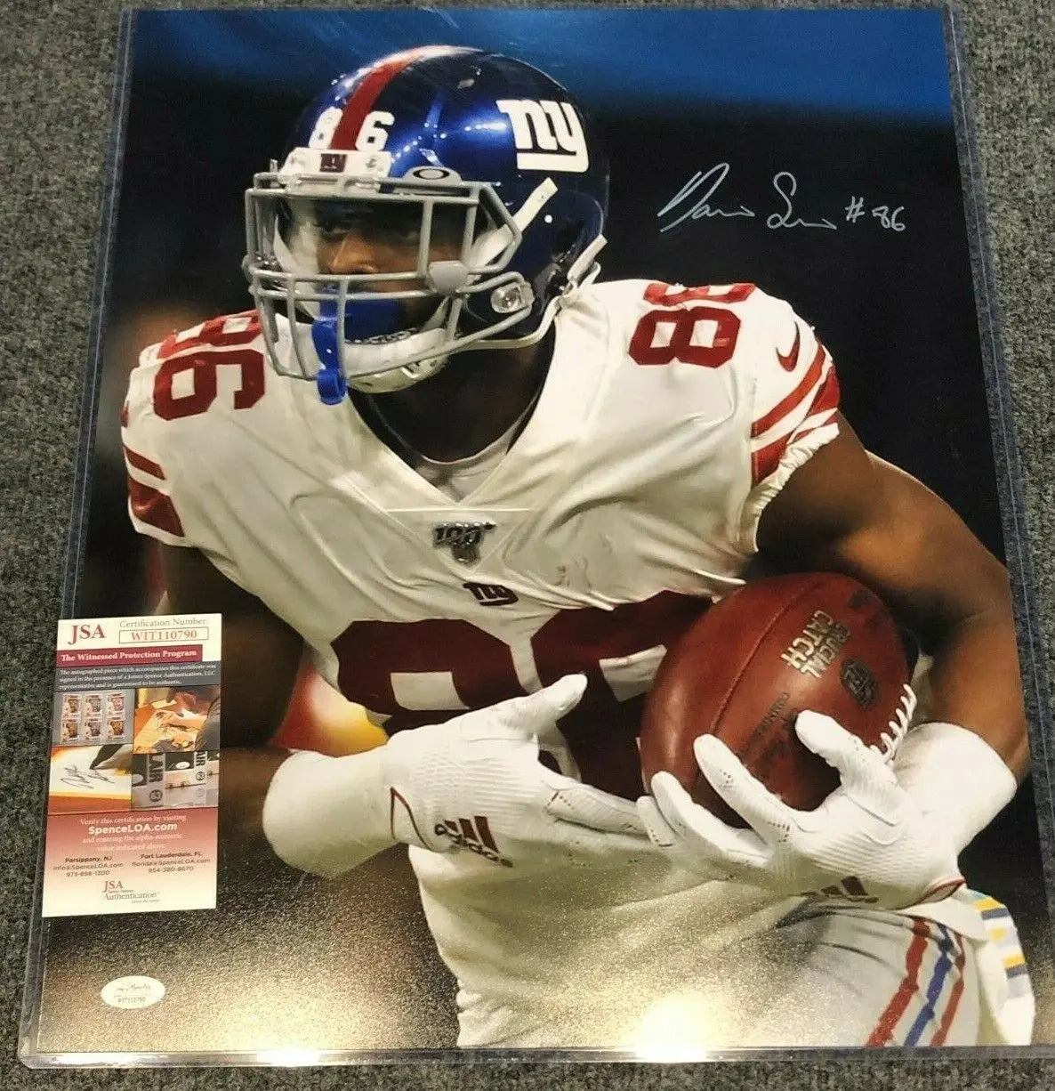 MVP Authentics New York Giants Darius Slayton Autographed Signed 16X20 Photo Jsa Coa 89.10 sports jersey framing , jersey framing