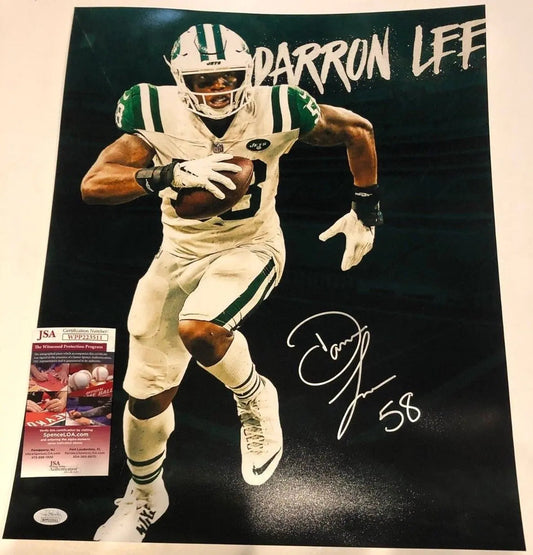 MVP Authentics New York Jets Darron Lee Autographed Signed 16X20 Photo Jsa  Coa 26.10 sports jersey framing , jersey framing