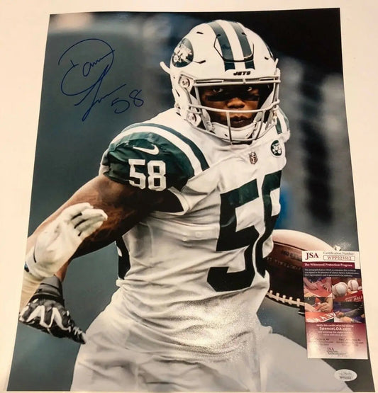 MVP Authentics New York Jets Darron Lee Autographed Signed 16X20 Photo Jsa  Coa 26.10 sports jersey framing , jersey framing