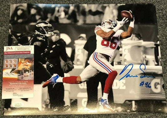 MVP Authentics Ny Giants Darius Slayton Autographed Signed 11X14 Photo Jsa  Coa 71.10 sports jersey framing , jersey framing