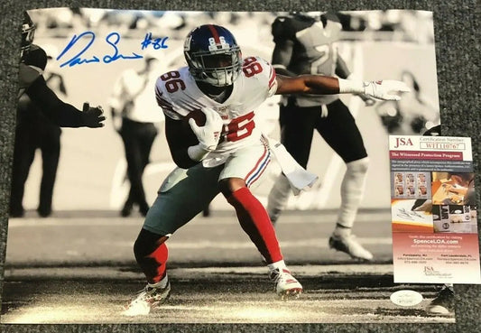 MVP Authentics Ny Giants Darius Slayton Autographed Signed 11X14 Photo Jsa  Coa 71.10 sports jersey framing , jersey framing