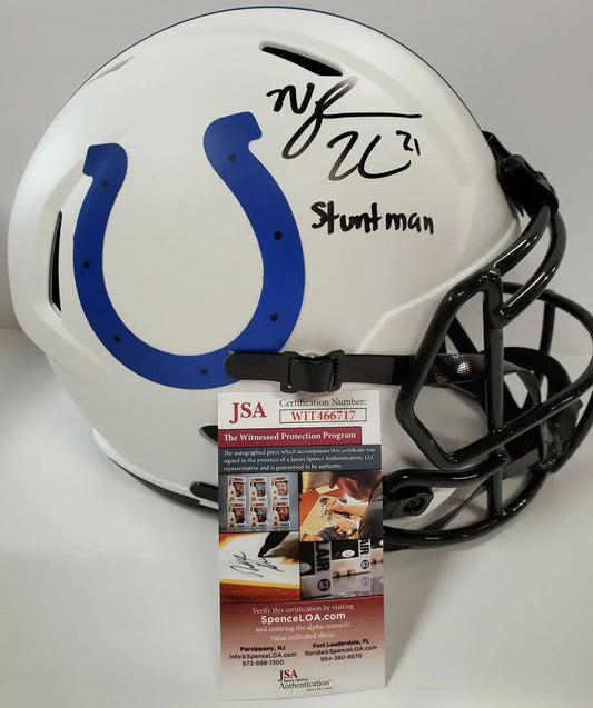 MVP Authentics Nyheim Hines Signed Indianapolis Colts Lunar Rep Full Size Helmet Jsa Coa 269.10 sports jersey framing , jersey framing