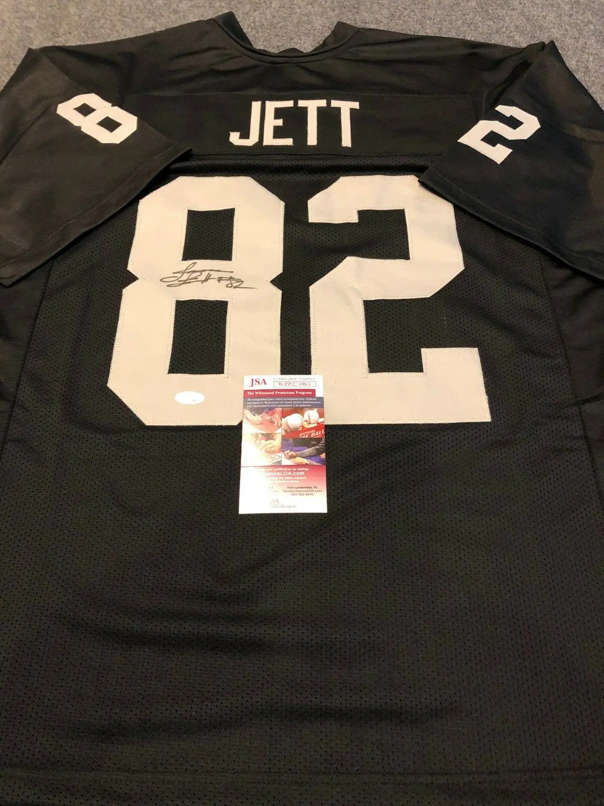 MVP Authentics Oakland Raiders James Jett Autographed Signed Jersey Jsa Coa 107.10 sports jersey framing , jersey framing