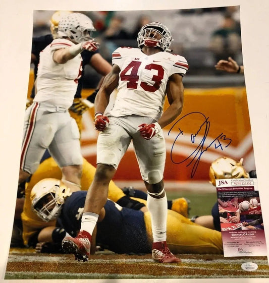 MVP Authentics Ohio State Buckeyes Darron Lee Autographed Signed 16X20 Photo Jsa  Coa 72 sports jersey framing , jersey framing
