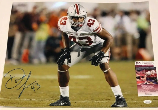 MVP Authentics Ohio State Buckeyes Darron Lee Autographed Signed 16X20 Photo Jsa  Coa 72 sports jersey framing , jersey framing