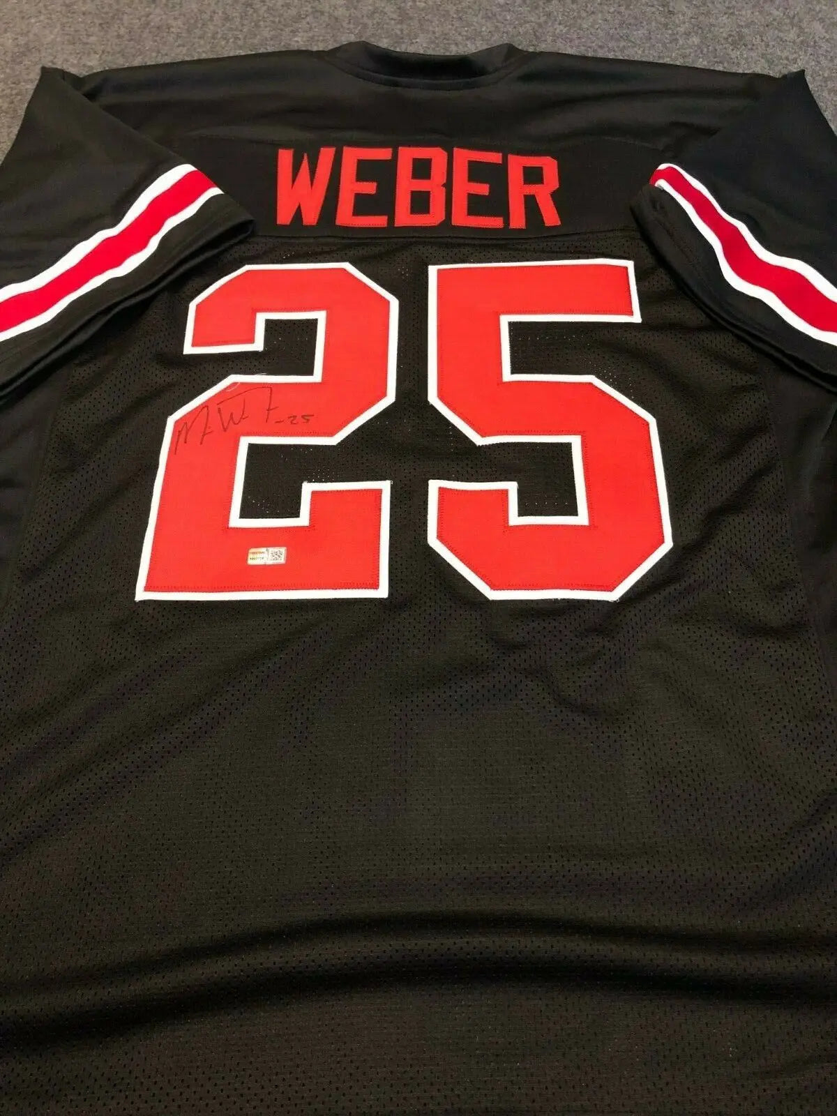 MVP Authentics Ohio State Buckeyes Mike Weber Autographed Signed Jersey Tristar Holo 107.10 sports jersey framing , jersey framing