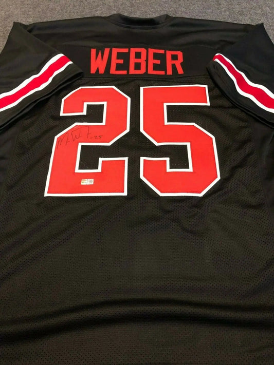 MVP Authentics Ohio State Buckeyes Mike Weber Autographed Signed Jersey Tristar Holo 107.10 sports jersey framing , jersey framing