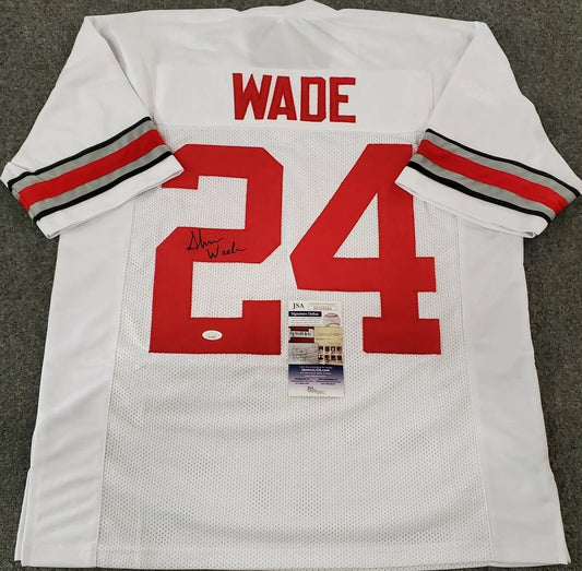 MVP Authentics Ohio State Buckeyes Shaun Wade Autographed Signed Jersey Jsa Signature Debut Coa 125.10 sports jersey framing , jersey framing