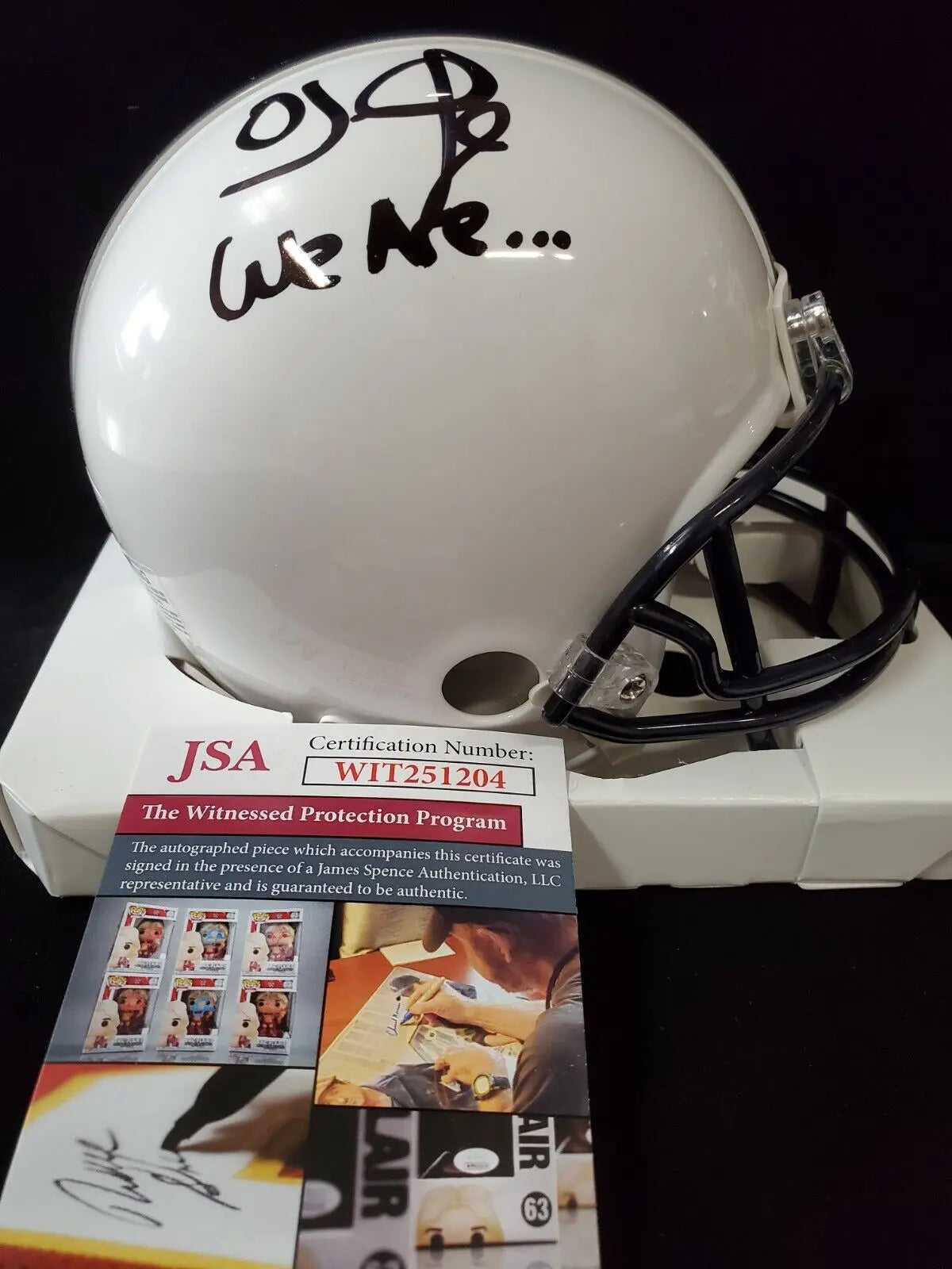 MVP Authentics Oj Mcduffie Autographed Signed Inscribed Penn State Mini Helmet Jsa Coa 89.10 sports jersey framing , jersey framing