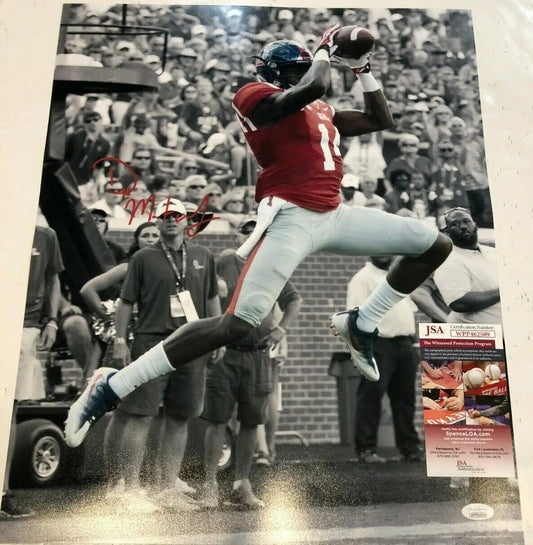 MVP Authentics Ole Miss Rebels Dk Metcalf Autographed Signed 16X20 Photo Jsa  Coa 116.10 sports jersey framing , jersey framing