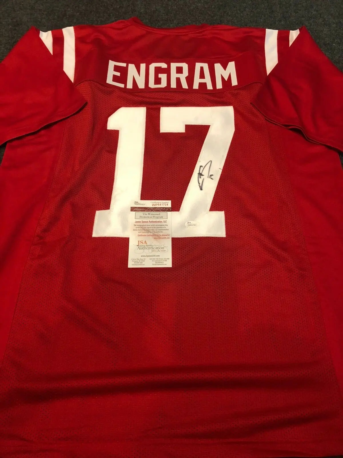 MVP Authentics Ole Miss Rebels Evan Engram Autographed Signed Jersey Jsa Coa 117 sports jersey framing , jersey framing