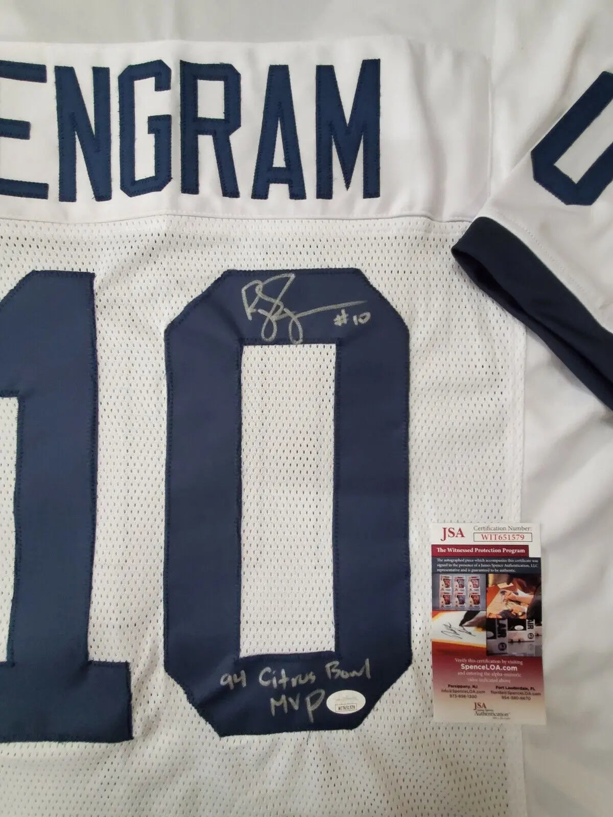 MVP Authentics Penn State Bobby Engram Autographed Signed Inscribed Jersey Jsa Coa 99 sports jersey framing , jersey framing